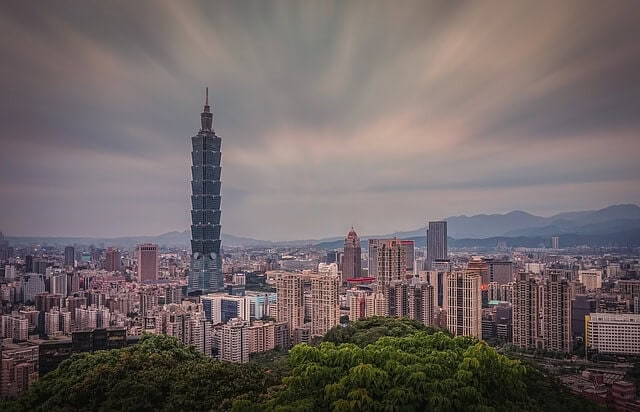 台北101と台北市内の風景