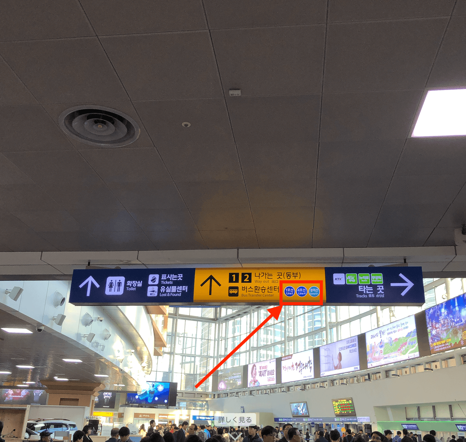 4番線の標識